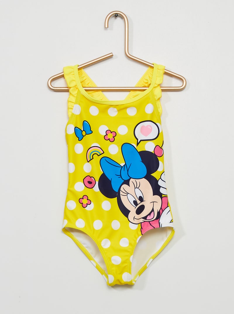 Maillot de bain 1 pièce 'Minnie Mouse' jaune - Kiabi