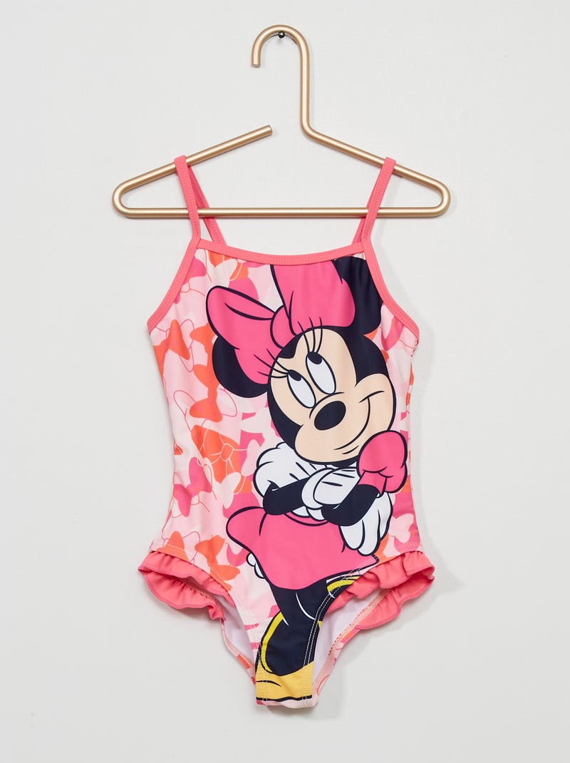 Maillot de bain 1 pièce 'Minnie Mouse' rose - Kiabi