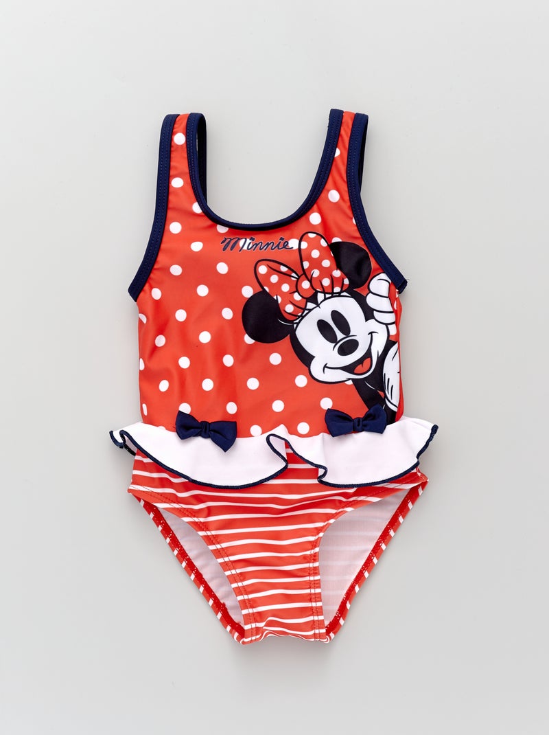 Maillot de bain 1 pièce 'Minnie' rouge - Kiabi