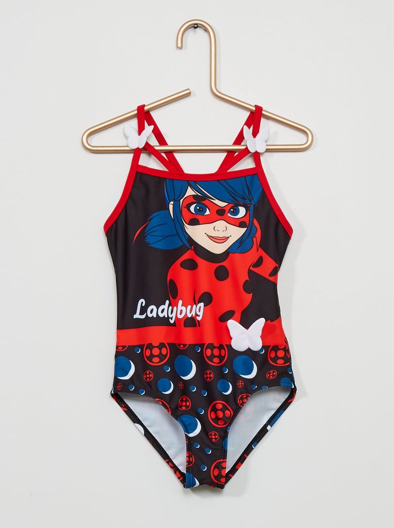 Maillot de bain 1 pièce 'Miraculous Ladybug' noir - Kiabi
