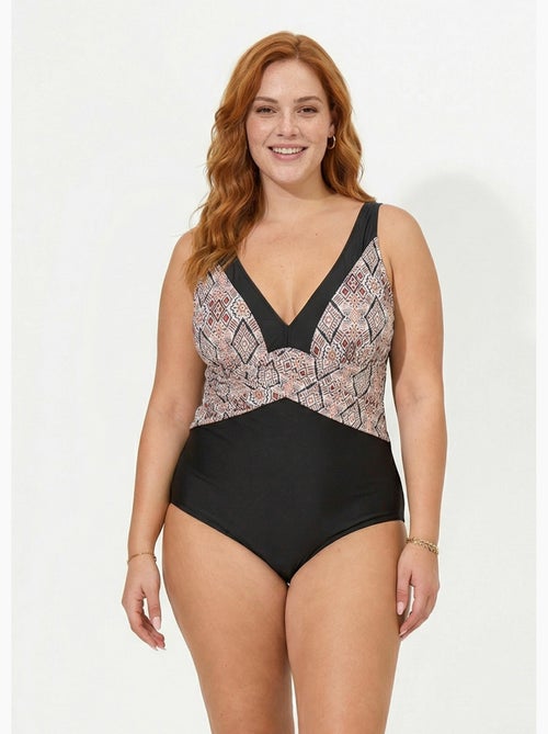 Maillot de bain 1 pièce motif aztèque - AFIBEL - Kiabi