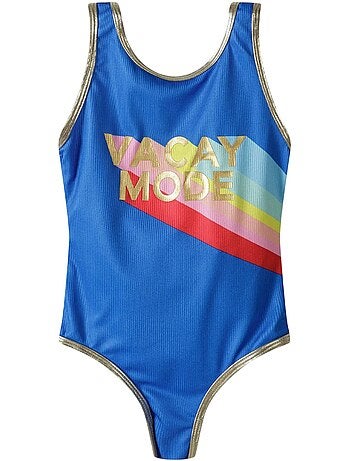 Maillot de bain 1 pièce motif/style détail contrasté - minoti