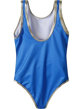 Maillot de bain 1 pièce motif/style détail contrasté - minoti