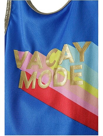 Maillot de bain 1 pièce motif/style détail contrasté - minoti