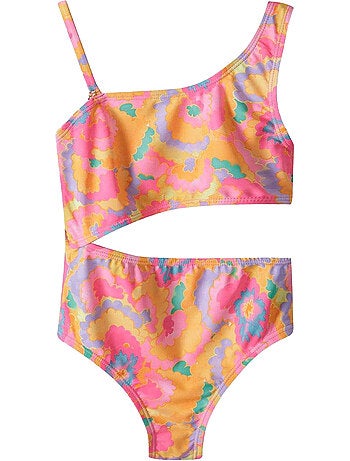 Maillot de bain 1 pièce motif/style fleurs - minoti