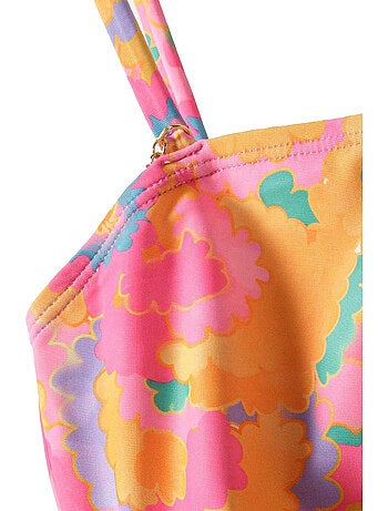 Maillot de bain 1 pièce motif/style fleurs - minoti