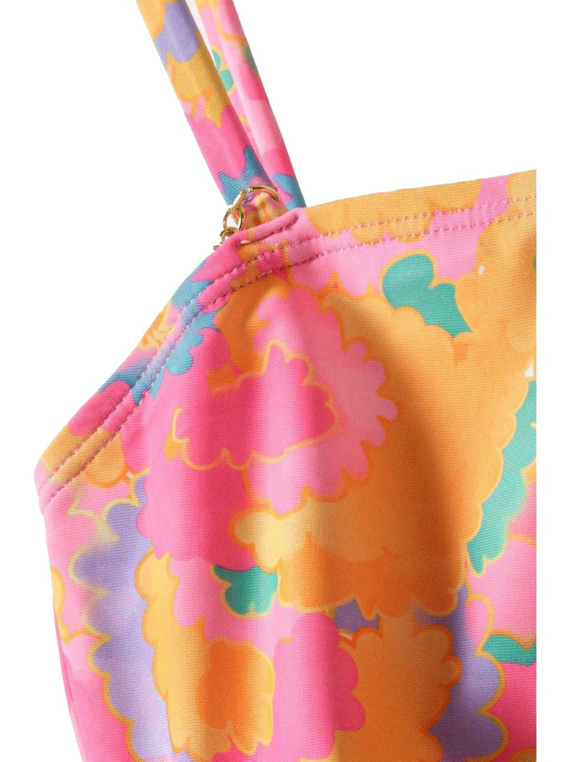 Maillot de bain 1 pièce motif/style fleurs - minoti Mauve lilas - Kiabi
