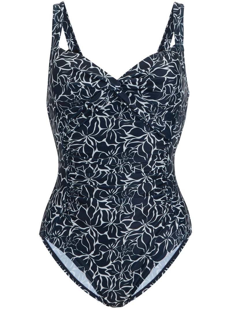 Maillot de bain 1 pièce motif/style floral sakari - regatta Bleu marine - Kiabi