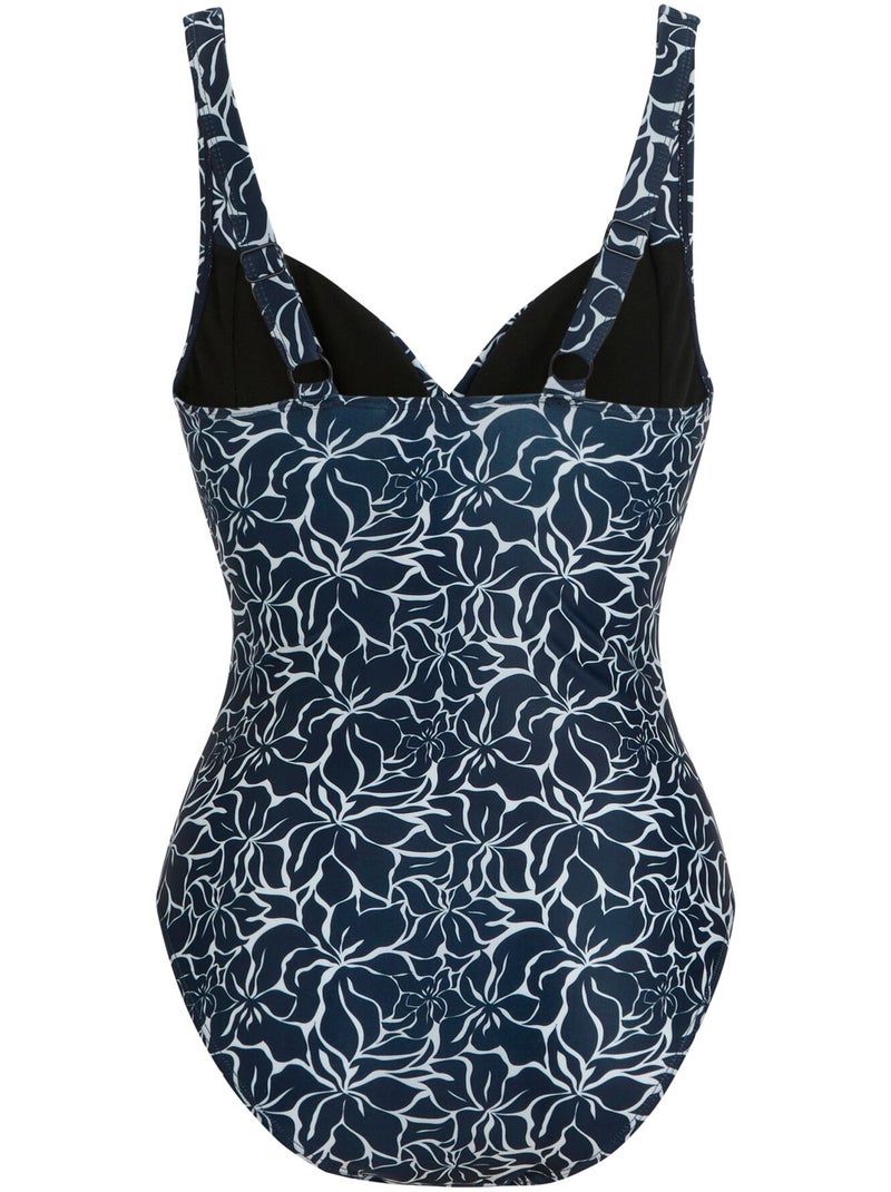 Maillot de bain 1 pièce motif/style floral sakari - regatta Bleu marine - Kiabi