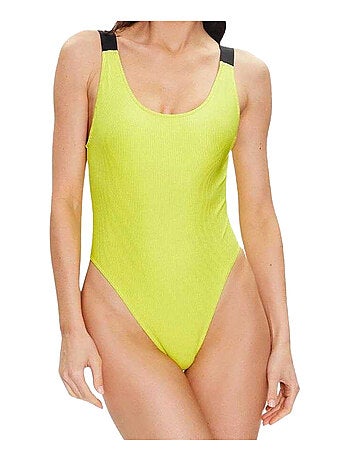 Maillot de bain 1 pièce motif/style logo contrasté - calvin klein