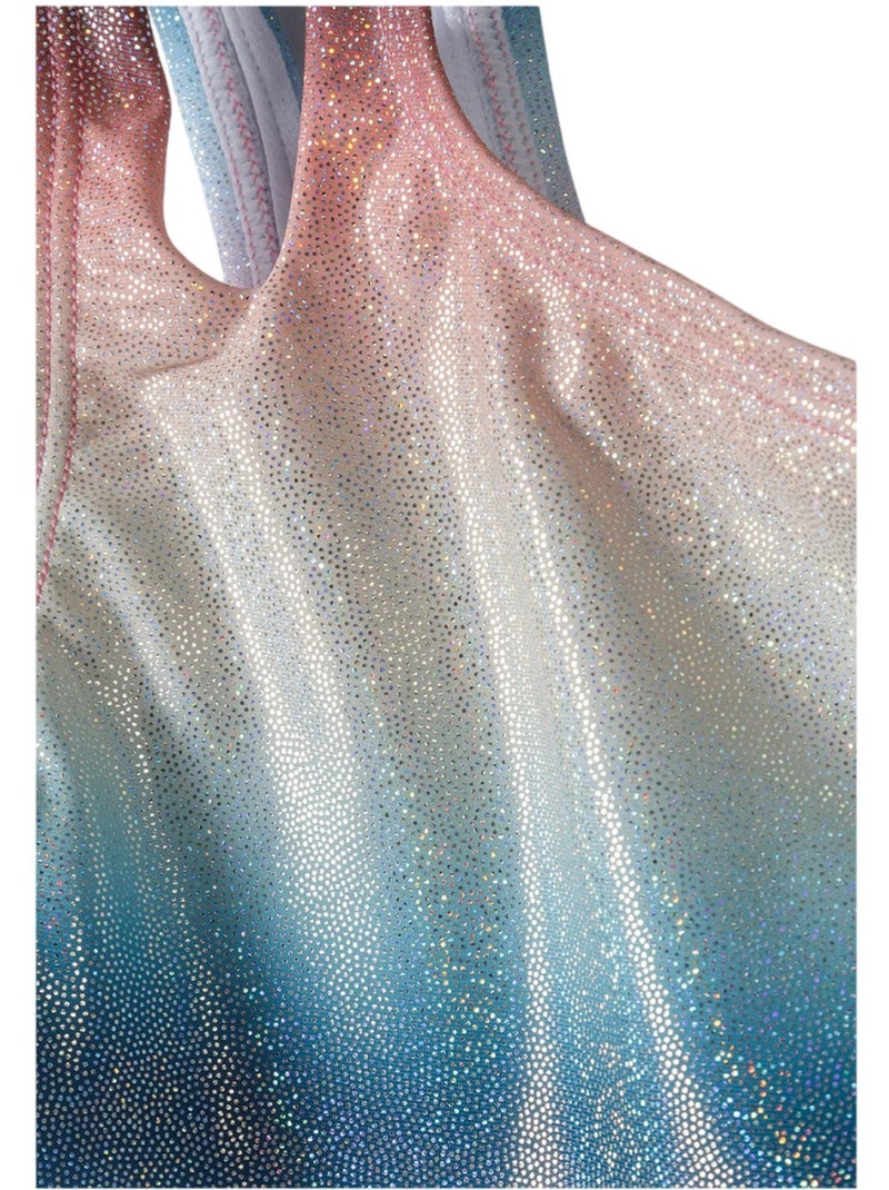 Maillot de bain 1 pièce motif/style paillettes - minoti Multicolore - Kiabi