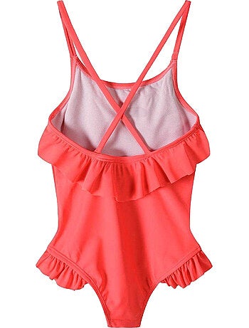 Maillot de bain 1 pièce motif/style ruché - minoti