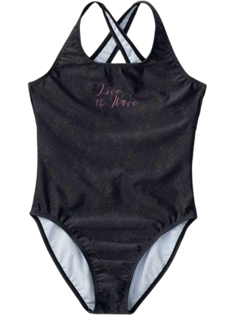 Maillot de bain 1 pièce motif/style texte salava - aquawave Noir - Kiabi