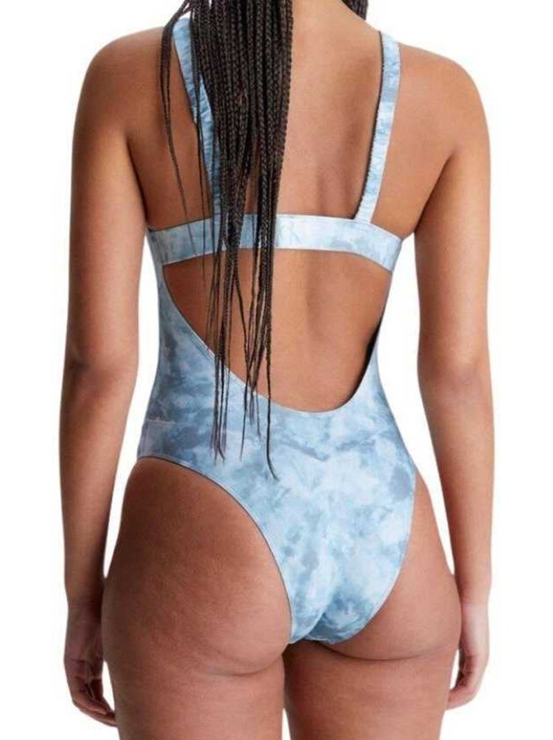 Maillot de bain 1 pièce motif/style tie-dye - calvin klein Bleu - Kiabi