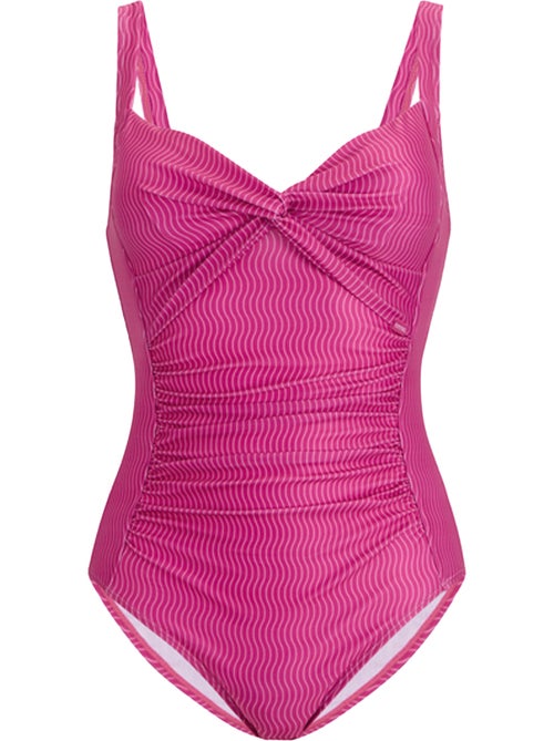 Maillot de bain 1 pièce motif/style vague rétro sakari - regatta - Kiabi