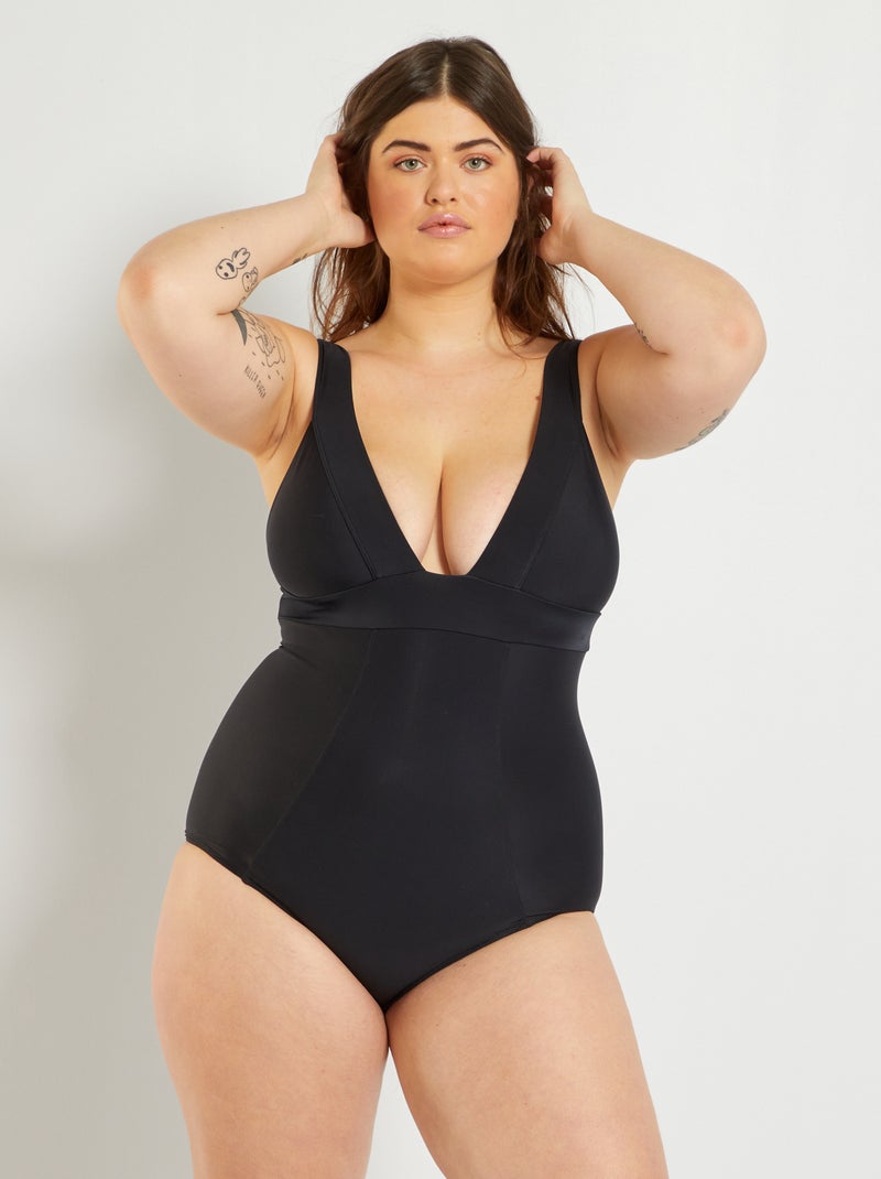 Maillot de bain 1 pièce noir - Kiabi