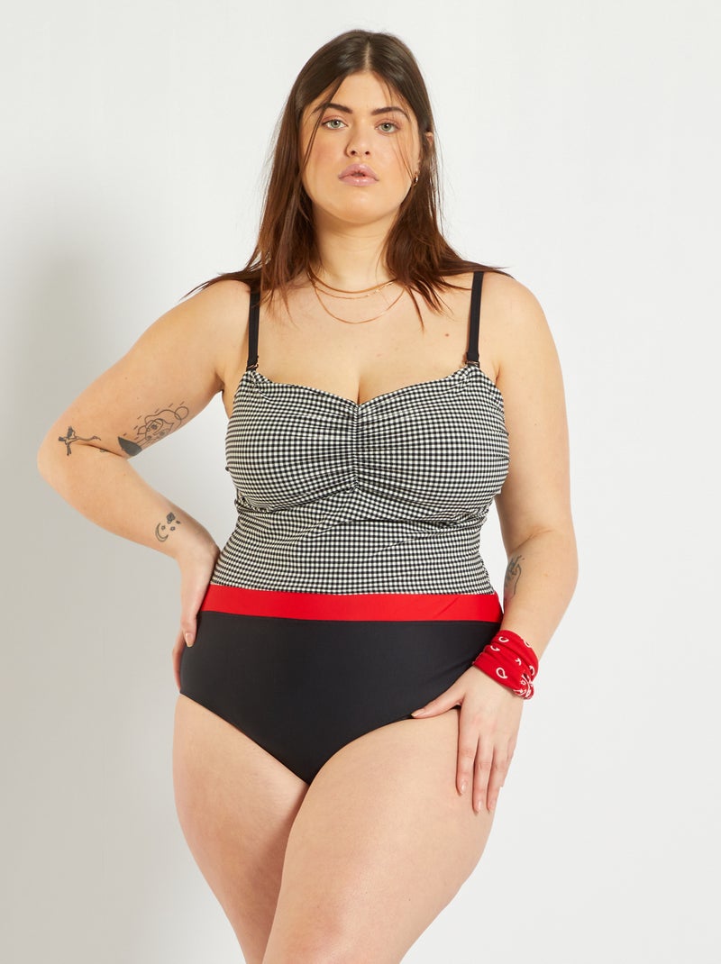 Maillot de bain 1 pièce noir - Kiabi