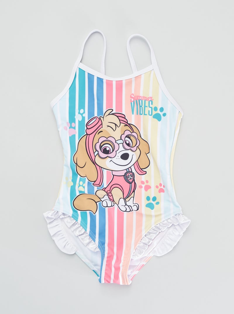 Maillot de bain 1 pièce 'Pat' Patrouille' blanc - Kiabi