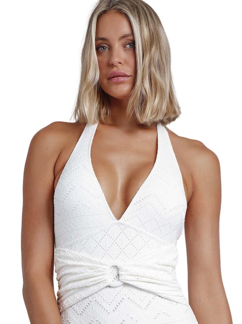 Maillot de bain 1 pièce préformé dos nu Costa Bella - Kiabi