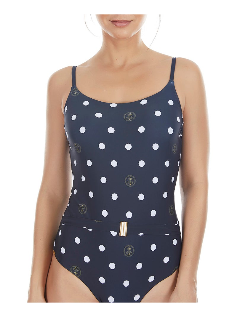 Maillot de bain 1 pièce préformé sans armatures Lunares marine Bleu marine - Kiabi