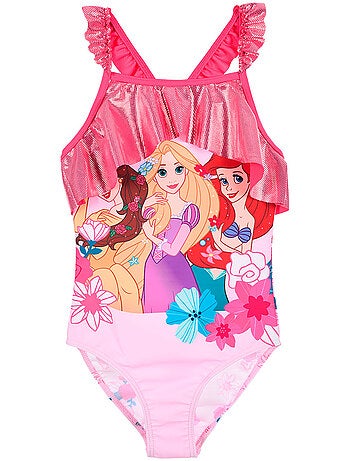Maillot de Bain 1 Pièce Princesses Disney Fushia | Licence Officielle