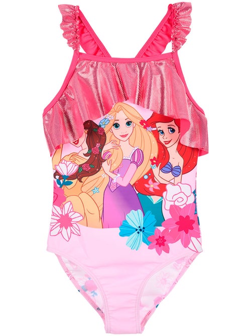 Maillot de Bain 1 Pièce Princesses Disney   Fushia | Licence Officielle - Kiabi