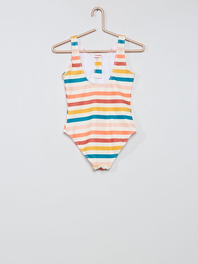 Maillot de Bain Débardeur Rayé Imprimé Deux-Pièces