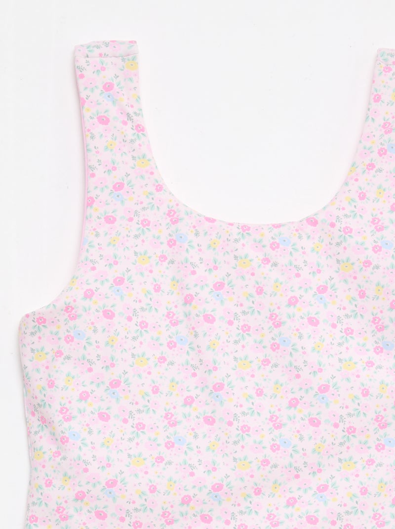 Maillot de bain 1 pièce réversible Rose - Kiabi