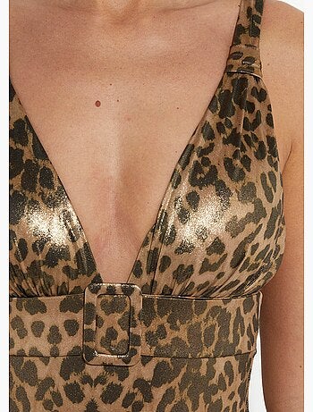 Maillot de bain 1 pièce sexy léopard