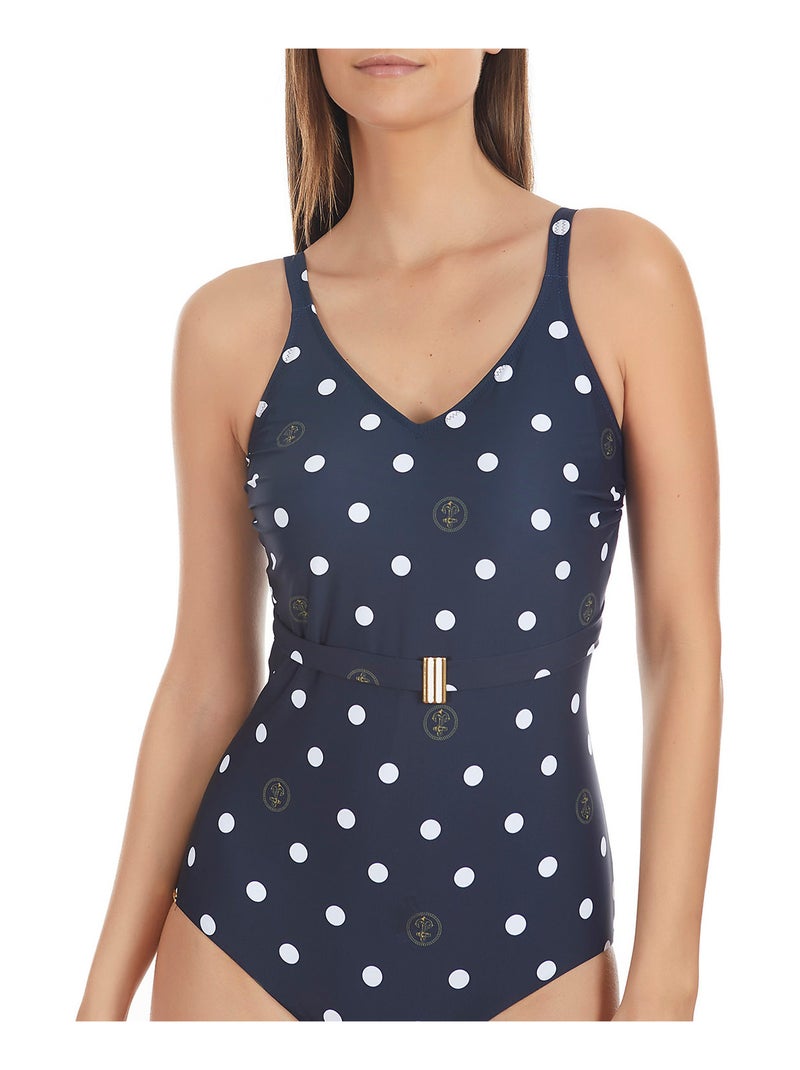 Maillot de bain 1 pièce shapewear multipositions Lunares marine Bleu marine - Kiabi