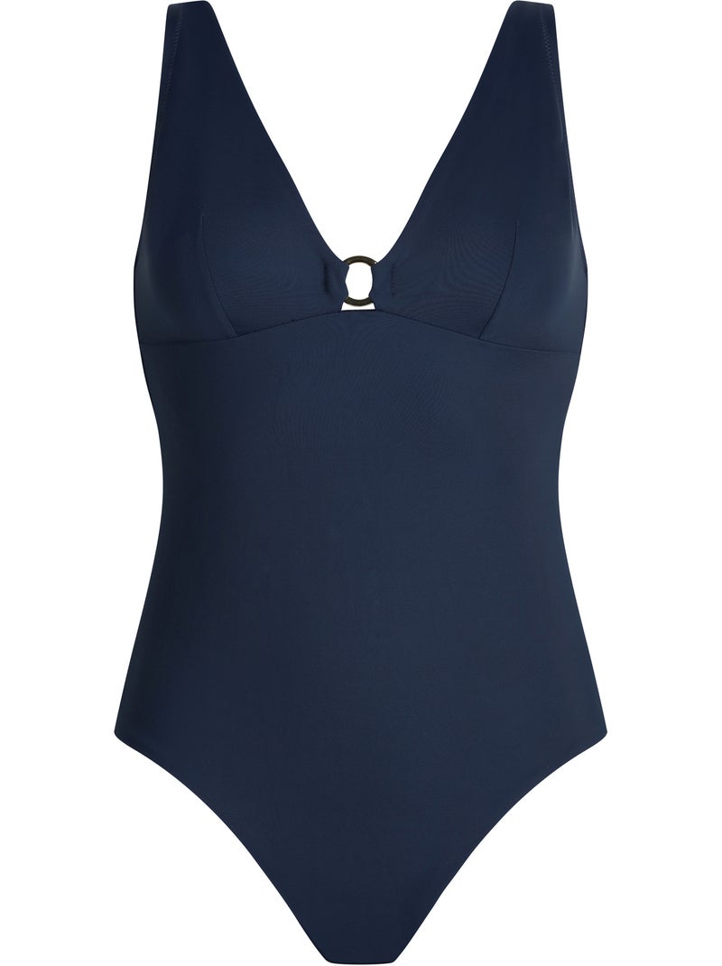 Maillot de bain 1 pièce Silhouette Bleu marine - Kiabi