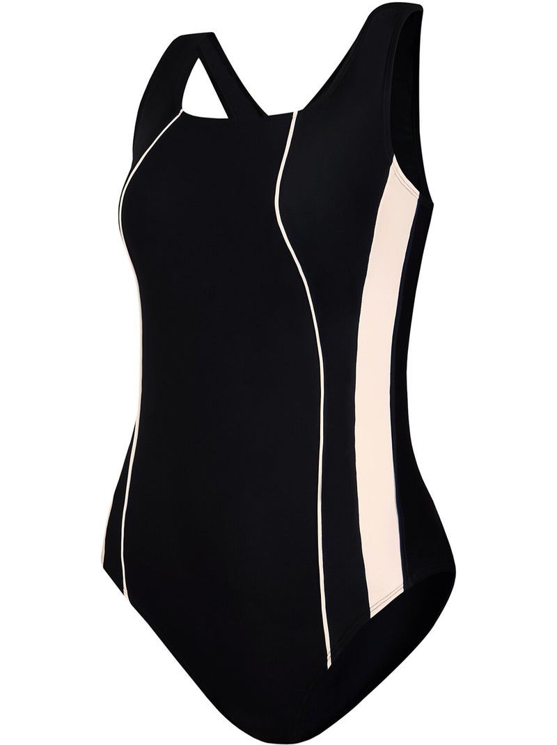 Maillot de bain 1 pièce sport tech st8 Noir - Kiabi