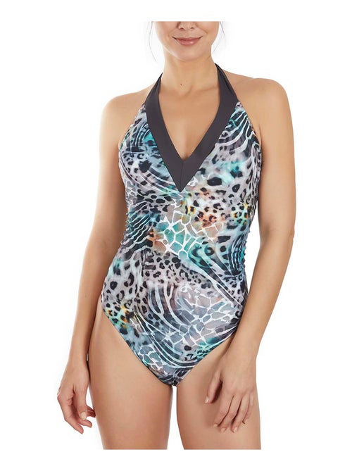 Maillot de bain 1 pièce triangle multipositions Animal - Kiabi