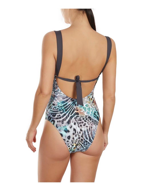 Maillot de bain 1 pièce triangle multipositions Animal - Kiabi