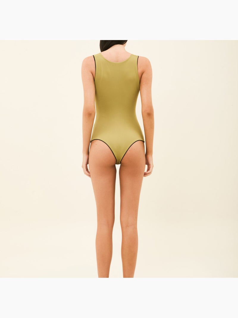 Maillot de bain 1 pièce  UV Line Vert - Kiabi