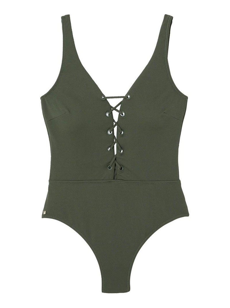 Maillot de bain 1 pièce ZANZIBAR - Camille Cerf & Pomm'Poire Vert - Kiabi
