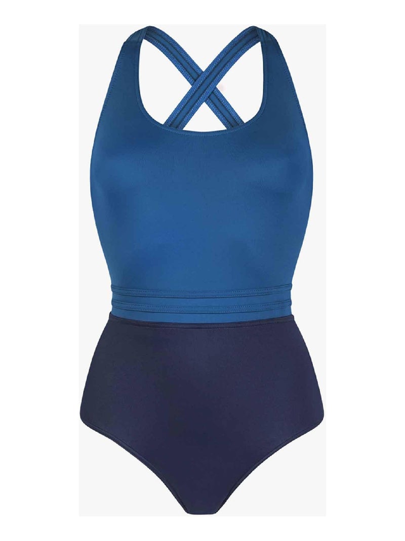 Maillot de bain 1P menstruel - Flux moyen Bleu clair - Kiabi