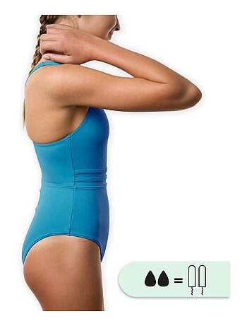 Maillot de bain 1P menstruel pour ados - Flux moyen
