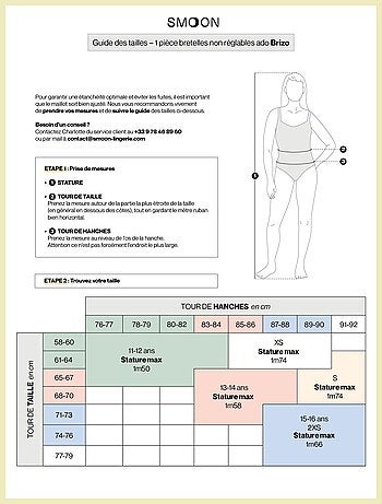 Maillot de bain 1P menstruel pour ados - Flux moyen