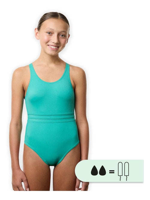 Maillot de bain 1P menstruel pour ados - Flux moyen - Kiabi