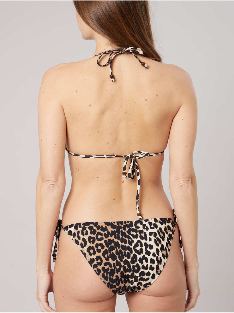 Maillot de bain 2 pièce à imprimé léopard 'Deeluxe' Marron - Kiabi