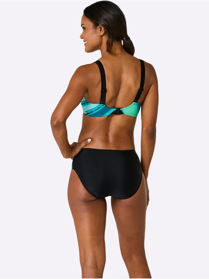 Maillot De Bain 2 Pièces - Witt - Bonnet B Noir Vert - Kiabi