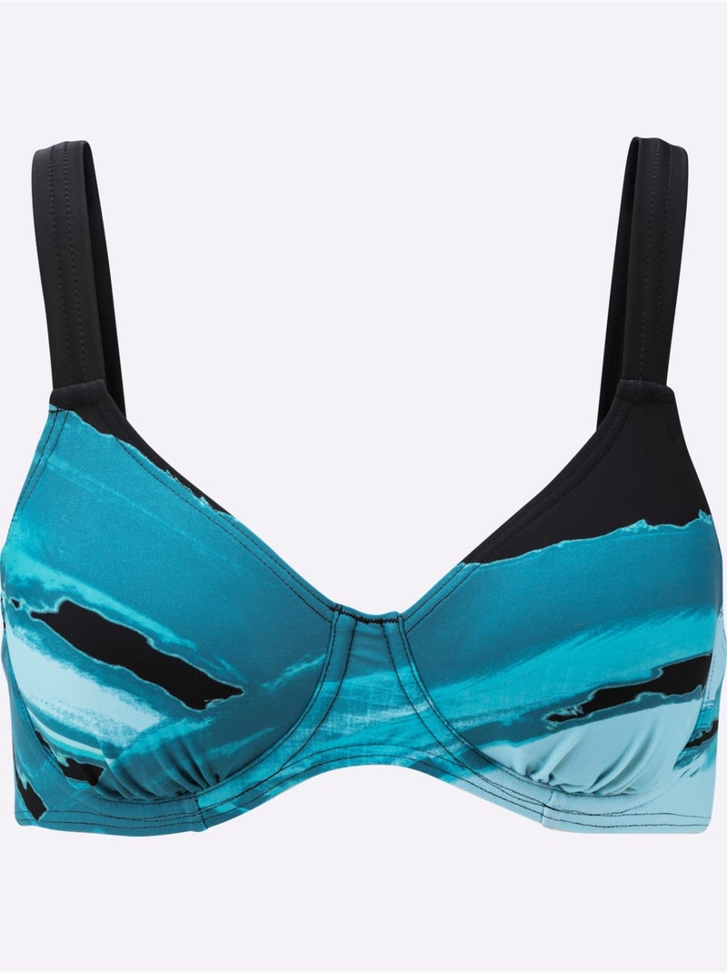 Maillot De Bain 2 Pièces - Witt - Bonnet B Noir Vert - Kiabi