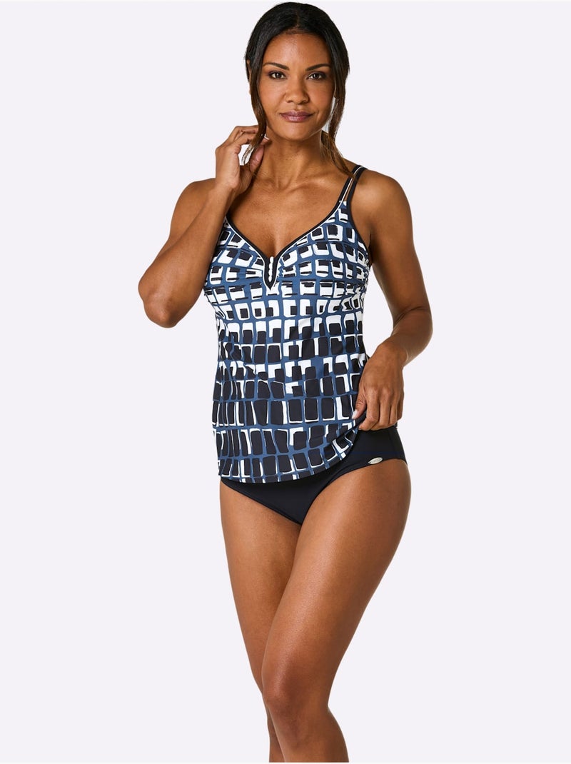 Maillot De Bain 2 Pièces - Witt - Bonnet D Noir Blanc - Kiabi