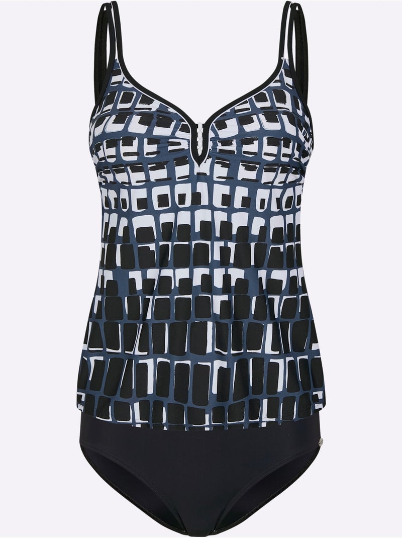 Maillot De Bain 2 Pièces - Witt Noir Blanc - Kiabi