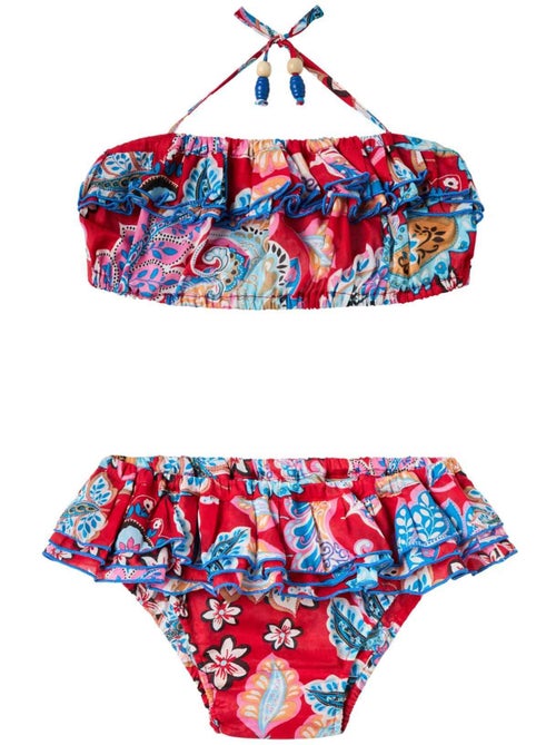 Maillot de Bain 2 pièces   à Fleurs Hawaï  SWAN - La Faute à Voltaire - Kiabi