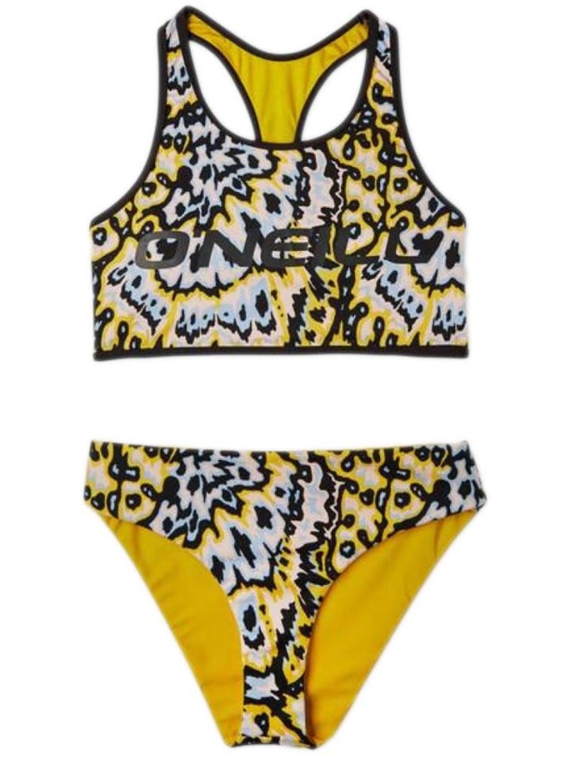 Maillot de bain 2 pieces à Motifs Fille O'Neill Orange - Kiabi