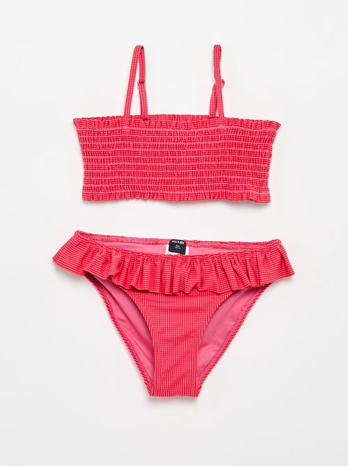 Maillot de bain 2 pièces à volants - Kiabi