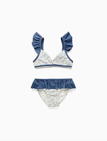 Maillot de bain 2 pièces avec motif floral et volants You&Me