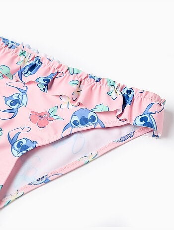 Maillot de bain 2 pièces avec motif Stitch et volants